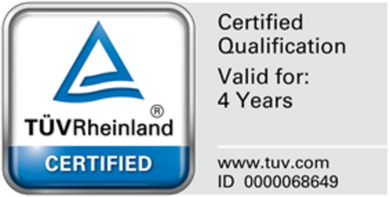 MACHINERY CE Certified Expert with TÜV Rheinland Certified Qualification